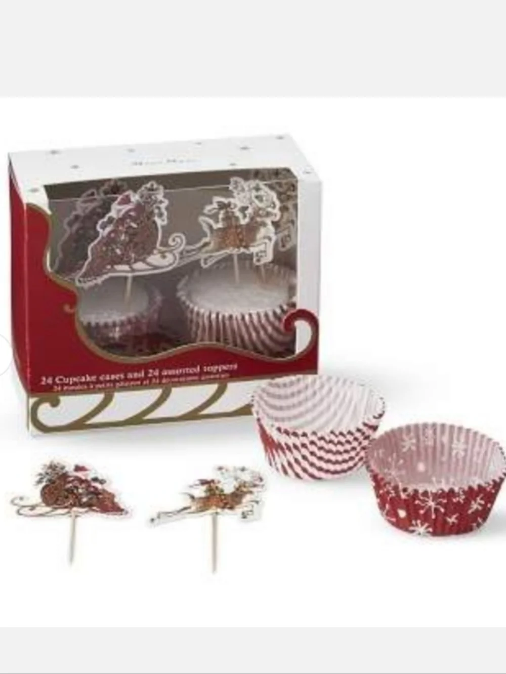 Williams Sonoma Meri Meri Twas Night B4 Xmas Cupcake Liners & Toppers Lot of 3